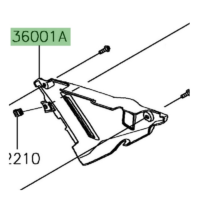 Cache sous selle droit Kawasaki Ninja 650 (2017-2021) | Réf. 360010643