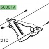Cache sous selle droit Kawasaki Ninja 650 (2017-2021) | Réf. 360010643