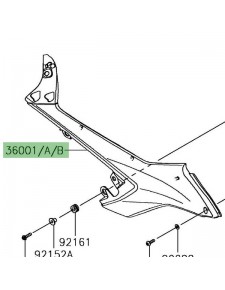 Habillage sous réservoir gauche Kawasaki Ninja 650 (2017-2019) | Moto Shop 35