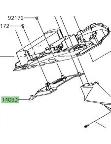 Trappe passage de roue arrière Kawasaki Ninja 650 (2017-2019) | Réf. 140930482