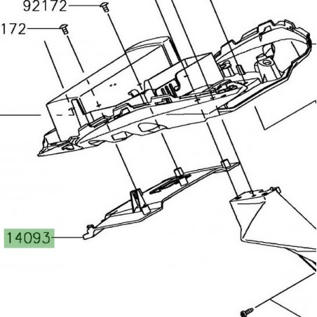 Trappe passage de roue arrière Kawasaki Ninja 650 (2017-2019) | Réf. 140930482