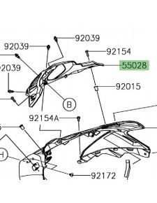 Support bulle Kawasaki Ninja 650 (2017-2019) | Réf. 550280590