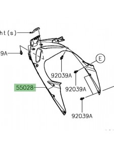 Habillage intérieur avant Kawasaki Ninja 650 (2017-2019) | Réf. 550280593