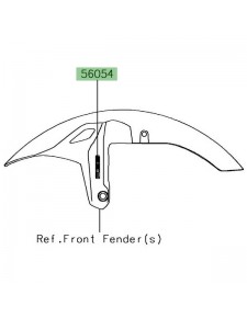 Autocollant "ABS" garde-boue avant Kawasaki Ninja 650 | Moto Shop 35