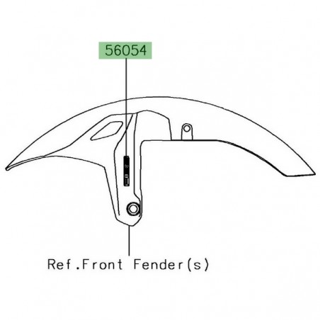 Autocollant "ABS" garde-boue avant Kawasaki Ninja 650 | Moto Shop 35