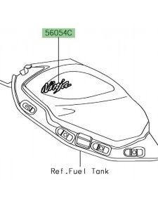 Autocollant "Ninja" réservoir Kawasaki Ninja 650 (2017-2019) | Moto Shop 35