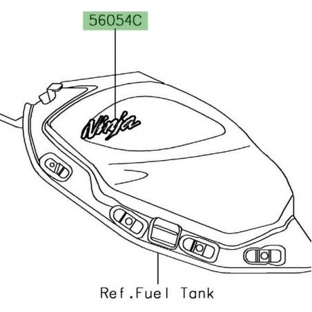 Autocollant "Ninja" réservoir Kawasaki Ninja 650 (2017-2019) | Moto Shop 35