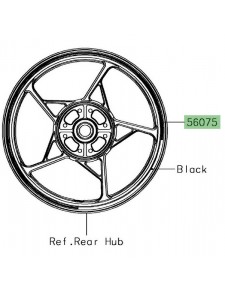 Liserés de jante Kawasaki Ninja 650 KRT Edition | Réf. 560751540