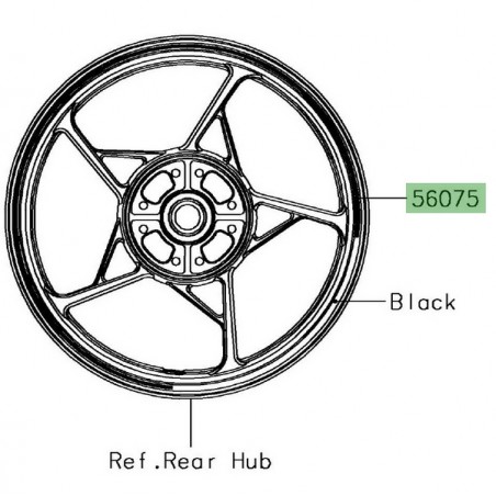 Liserés de jante Kawasaki Ninja 650 KRT Edition | Réf. 560751540