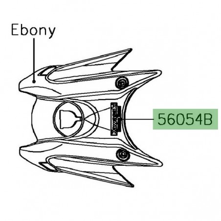 Autocollant "Kawasaki Racing Team" réservoir Kawasaki Ninja 650 KRT Edition (2017-2019) | Réf. 560542216