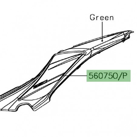 Autocollant coque arrière Kawasaki Ninja 650 KRT Edition 2017 | Moto Shop 35