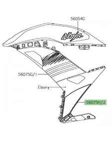 Autocollant inférieur flanc de carénage Kawasaki Ninja 650 KRT Edition 2017 | Moto Shop 35