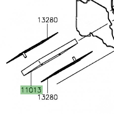 Filtre à air d'origine Kawasaki Z300 (2015-2016) | Réf. 110130020