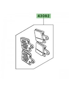 Plaquettes de frein avant Kawasaki Z750R (2011-2012) | Réf. 430820118