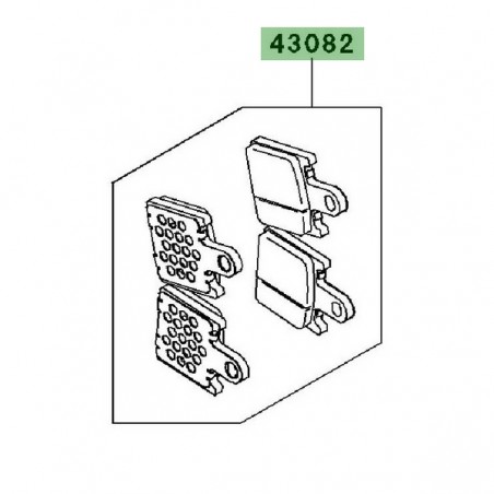 Plaquettes de frein avant Kawasaki Z750R (2011-2012) | Réf. 430820118