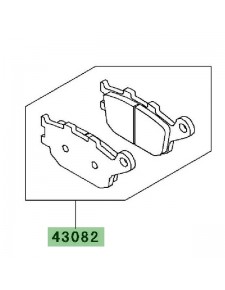 Plaquettes de frein arrière Kawasaki Z750R (2011-2012)