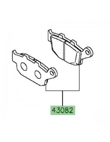 Plaquettes de frein arrière Kawasaki Z800 (2013-2016)