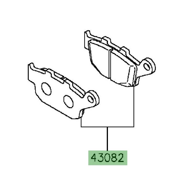 Plaquettes de frein arrière Kawasaki Z800 (2013-2016) | Moto Shop 35