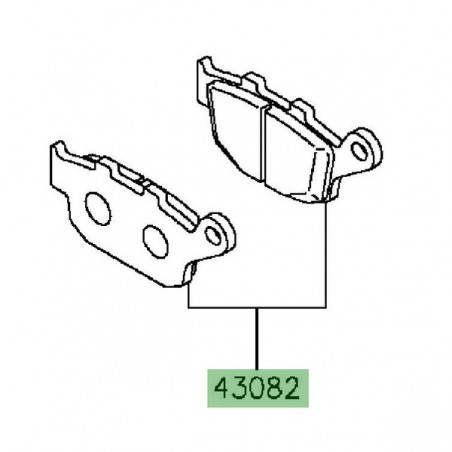 Plaquettes de frein arrière Kawasaki Z800e (2013-2016) | Réf. 430820117