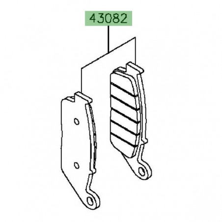 Plaquettes de frein avant Kawasaki Z800e (2013-2016) | Réf. 430820130