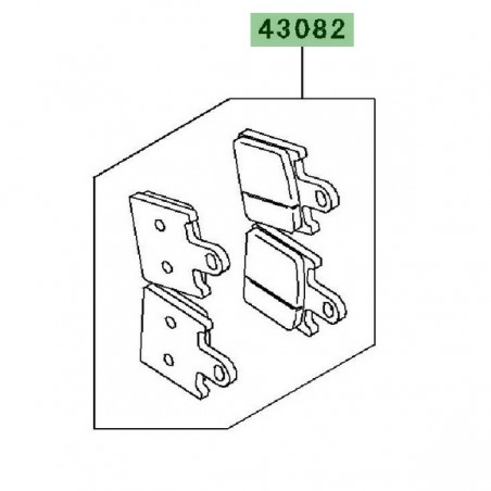 Plaquettes de frein avant Kawasaki Z1000 (2007-2009) | Réf. 430820072