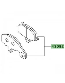 Plaquettes de frein arrière Kawasaki Z1000 (2010-2013) | Réf. 430820111