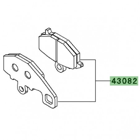 Plaquettes de frein arrière Kawasaki Z1000 (2010-2013) | Réf. 430820111