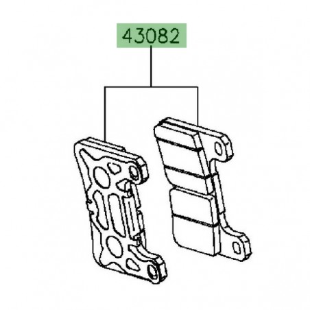 Plaquettes de frein avant Kawasaki Z1000 (2014 et +) | Réf. 430820147