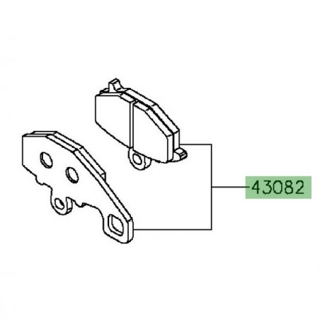 Plaquettes de frein arrière Kawasaki Z1000 (2014-2016) | Réf. 430820119