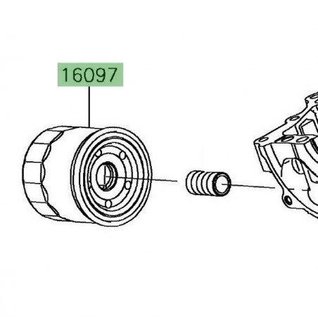 Filtre à huile Kawasaki Ninja H2 SX (2018 et +) | Réf. 160970009