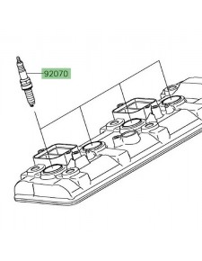 Bougie NGK SILMAR9E9 Kawasaki Ninja H2 SX (2018 et +) | Réf. 920700720