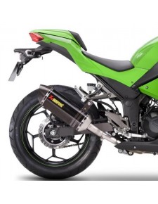 Échappement Akrapovic carbone Kawasaki Z300 (2015-2016) | Réf. 258EXP0076A