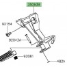 Platine repose-pieds arrière Kawasaki Z300 (2015-2016)