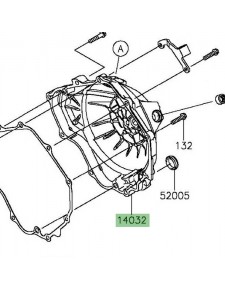 Carter d'embrayage Kawasaki Z300 (2015-2016) | Réf. 140320579