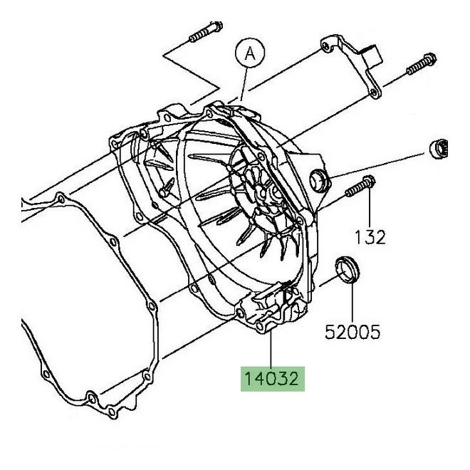 Carter d'embrayage Kawasaki Z300 (2015-2016) | Réf. 140320579