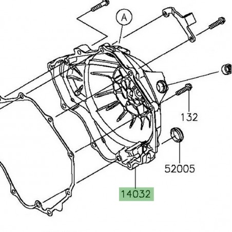 Carter d'embrayage Kawasaki Z300 (2015-2016) | Réf. 140320579