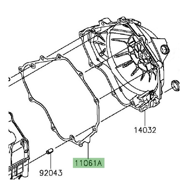 Joint carter d'embrayage Kawasaki Z300 (2015-2016) | Réf. 110611498