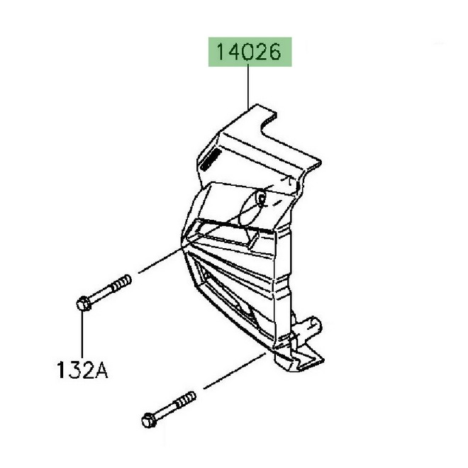 Carter pignon de sortie de boîte Kawasaki Z300 (2015-2016) | Réf. 140260096