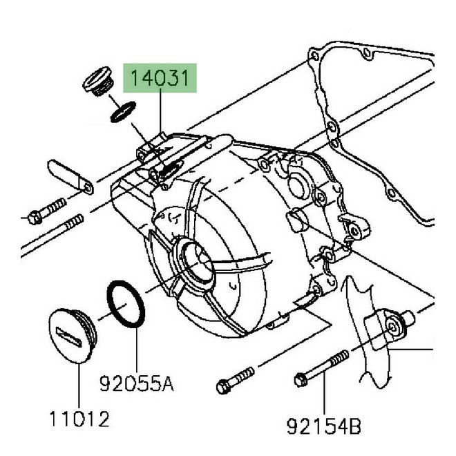 Carter d'alternateur Kawasaki Z300 (2015-2016) | Réf. 140310562