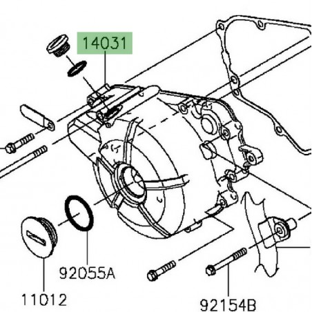 Carter d'alternateur Kawasaki Z300 (2015-2016) | Réf. 140310562