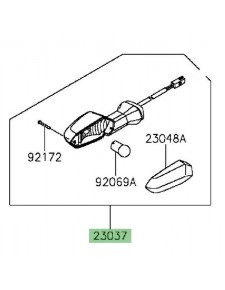 Clignotant arrière gauche Kawasaki Z300 (2015-2016) | Réf. 230370304