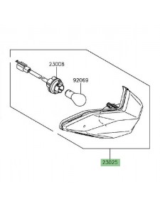 Feu arrière Kawasaki Z300 (2015-2016) | Réf. 230250350