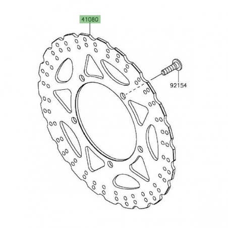 Disque de frein avant Kawasaki Z300 (2015-2016) | Réf. 41080057811H