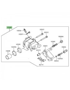 Étrier de frein avant Kawasaki Z300 (2015-2016) | Réf. 43080012525S