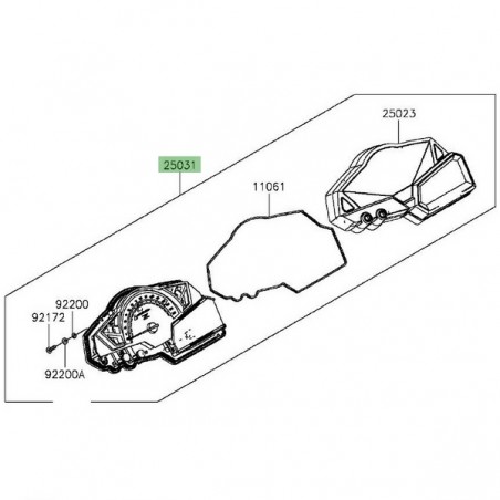 Ensemble compteur Kawasaki Z300 (2015-2016) | Moto Shop 35
