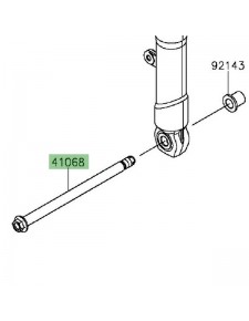 Axe de roue avant Kawasaki Z300 (2015-2016)