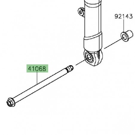 Axe de roue avant Kawasaki Z300 (2015-2016) | Réf. 410680024