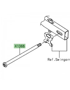 Axe de roue arrière Kawasaki Z300 (2015-2016) | Réf. 410681223