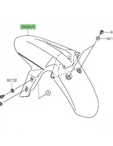 Garde-boue avant Kawasaki Z300 (2015-2016)