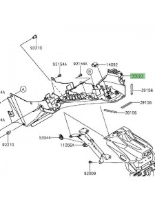 Passage de roue arrière Kawasaki Z300 (2015-2016) | Réf. 350230340